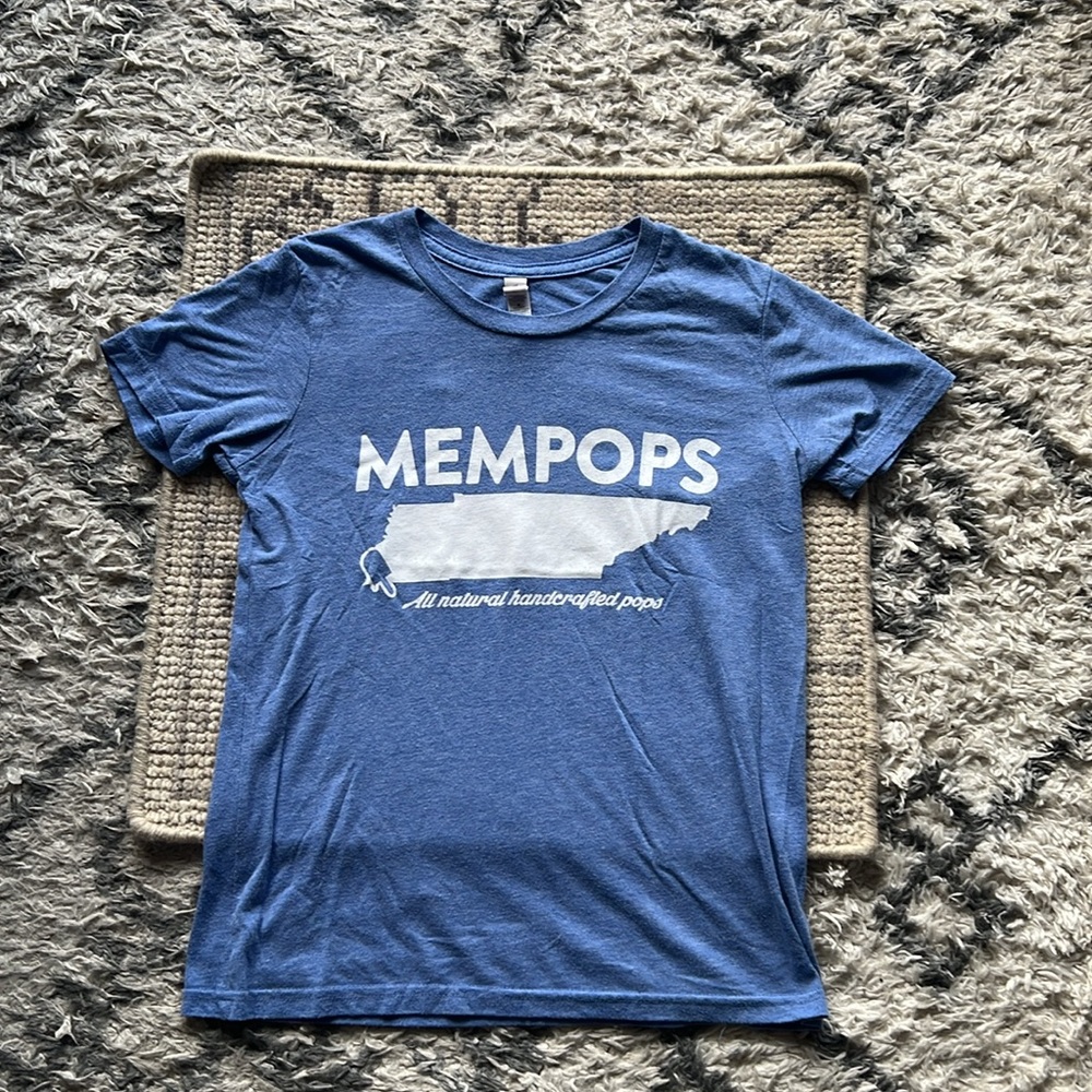 Kids MEMPOPS ~ All natural handcrafted pops ~ Blue Graphic T-Shirt